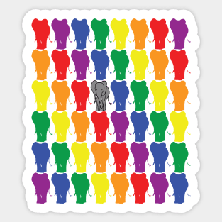 Elephant Herd Pride Sticker